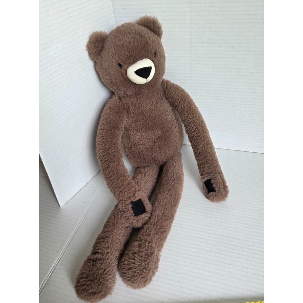 Pillowfort Brown Bear Plush 22" Stuffed Animal Long Limbs Hook and Loop Hanging